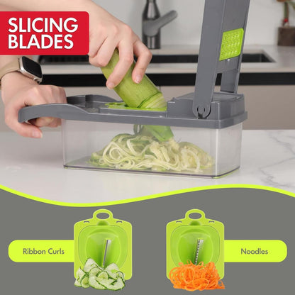 Picador de verduras, cortador profesional de mandolina 14 en 1